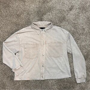 Women’s soft, knit long-sleeve button-up. Light jacket style. Barely worn.